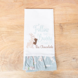He Has The Chocolate Ruffle Hand Towel