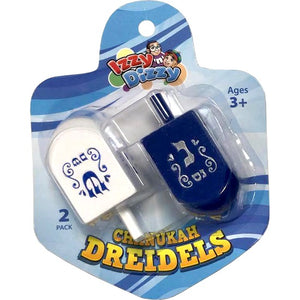 Two Pack Blue/White Wood Dreidels