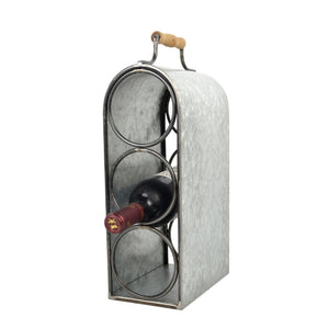 Galvanized Wine Bottle Holder