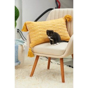 Carol & Frank Hodges Ochre Throw Pillow
