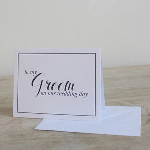 To My Groom Classic Note card