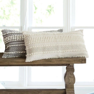 Moroccan Wedding Lumbar Pillow - Grey