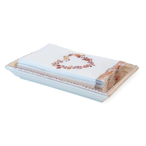 Beaded Ceramic Caddy Guest Towel Tray Cream