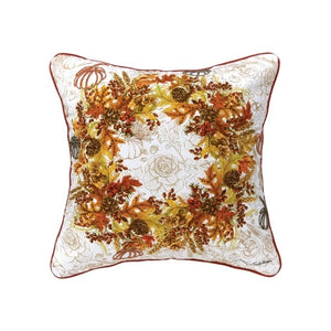 Fall Harvest Autumn Wreath Pillow