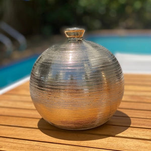 Round gold Spun vase