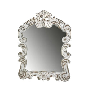 Hand-Carved Wood Vanity Wall Mirror