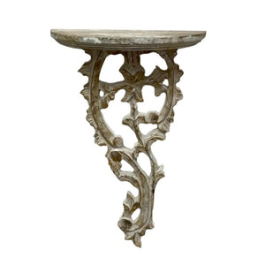 Hand-Carved Wood Corbel Floating Wall Shelf