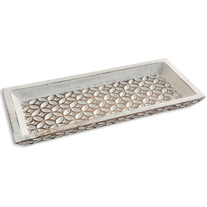 Small Carved Wooden Tray, Coffee Bean